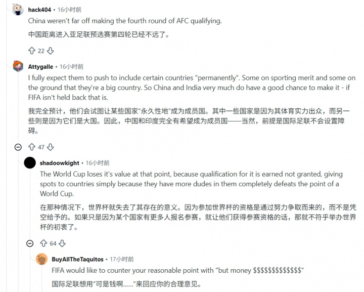 FIFA文件曝光：世界杯64队扩容提速 中国印度意大利全遭热议